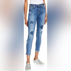 7 For All Mankind Heart Patch Jeans
